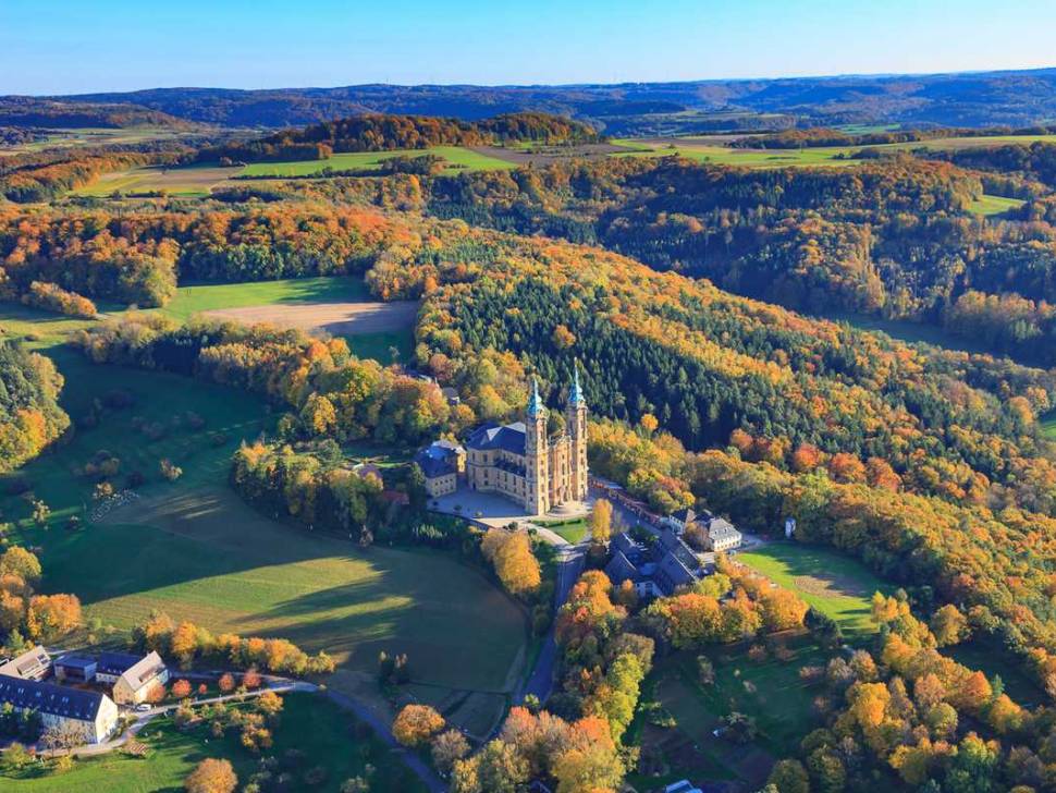 Basilika Vierzehnheiligen im Herbst